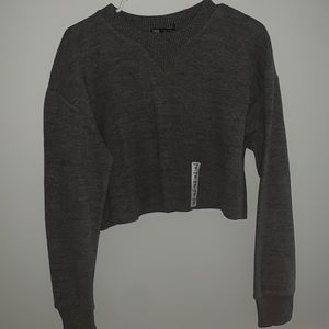 Cropped sweater.
